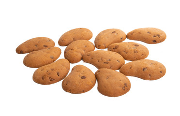 chocolate chip cookies isolated