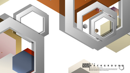 Modern geometric abstract vector templates stone and brick color compositions. Vector illustration