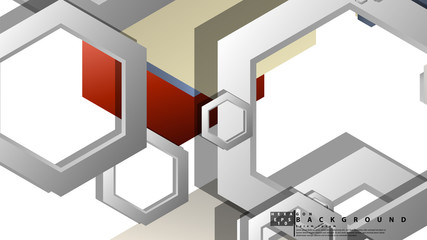 Modern geometric abstract vector templates stone and brick color compositions. Vector illustration