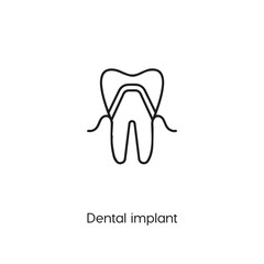 dental implant icon vector symbol