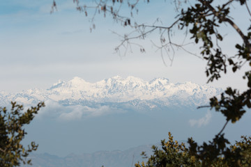 Kathmandu. Chandragiri Hill. View point on the mountains of Nepal. Landmark.