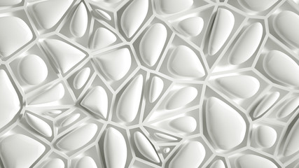 Abstract stone texture white background. 3d illustration, 3d rendering.