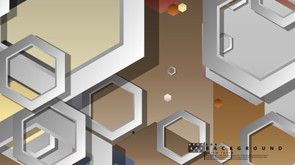 Fototapeta premium Modern geometric abstract vector templates stone and brick color compositions. Vector illustration