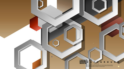 Obraz premium Modern geometric abstract vector templates stone and brick color compositions. Vector illustration