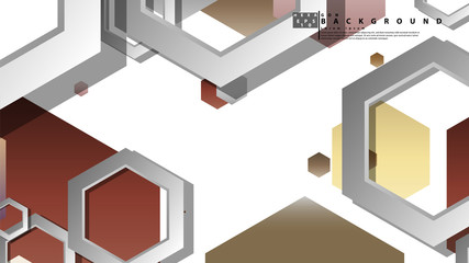 Modern geometric abstract vector templates stone and brick color compositions. Vector illustration