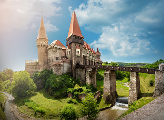 Corvin's Castle in Hunedoara - obrazy, fototapety, plakaty