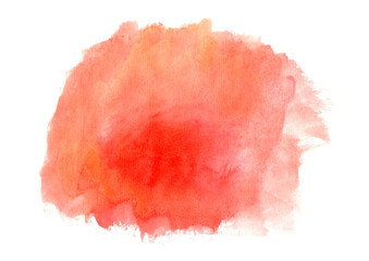 red watercolor abstract strokes on a white background
