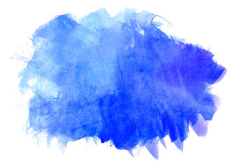 blue watercolor gradient strokes brush.Manual work.Watercolor banner in high resolution