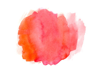 red watercolor stains with gradient.Watercolor cloud