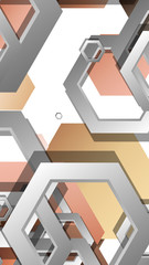 Abstract geometric background with hexagons skin color composition. Vector illustration