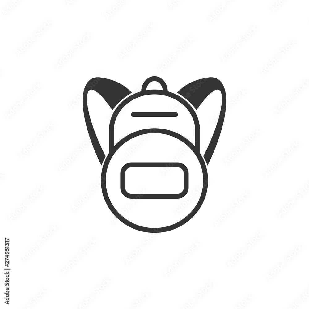 Poster school bag icon template black color editable. schoolbag symbol style vector sign isolated on white 