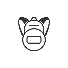 School bag icon template black color editable. Schoolbag symbol style vector sign isolated on white background. Simple logo vector illustration for graphic and web design.