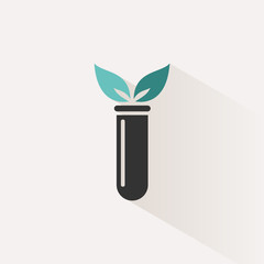 Lab plant color icon with shadow on a beige background