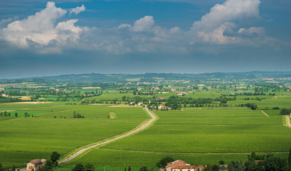 Naklejka premium Summer View from Top of the Mountain down to the World famous Gadasee area