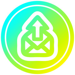 send email circular in cold gradient spectrum