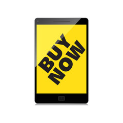High-quality smartphone screen with the text Buy Now. Special offer. Marketing concept.