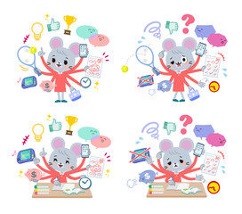 Obraz premium animal mouse girl