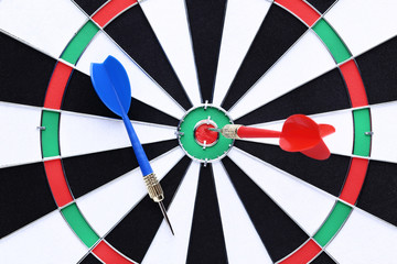 Background of dartboard with darts