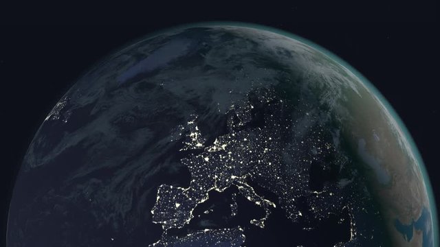 Planeta tierra girando