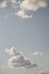 White Puffy Clouds on a Clear Blue Sky