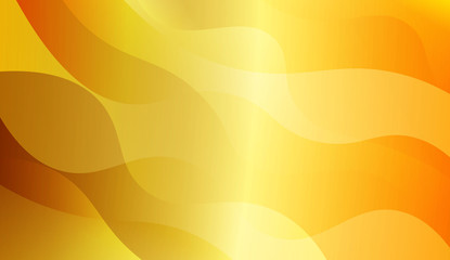 Abstract Background With Dynamic Wave Effect. Design For Cover Page, Poster, Banner Of Websites. Vector Illustration with Gold Color Gradient.