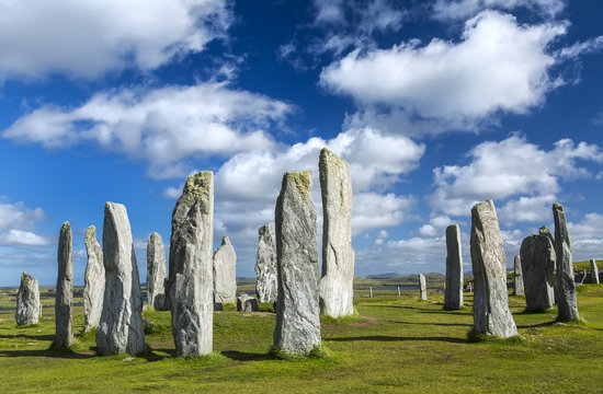 Callanish standing stone circle, Callanish, Isle of Lewis, Scotland, UK.