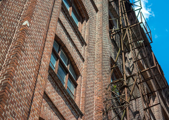 old red brick port building