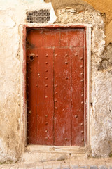 Old doors in old Moroccan city