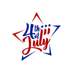 Modern Fourth Of July United States Independence Day Celebration Flag Background Header Banner Blue and Red Color For Personal and all Business Company with High end Look