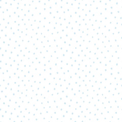 Cute seamless vector background pattern with hand drawn dots in pastel blue on white. For baby boy shower, Birthday, Wedding, scrapbook, cards, textiles, gift wrapping paper, surface textures. - 274961357