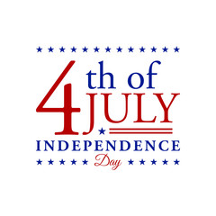 Modern Fourth Of July United States Independence Day Celebration Flag Background Header Banner Blue and Red Color For Personal and all Business Company with High end Look