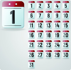 set of icons, date, calendar