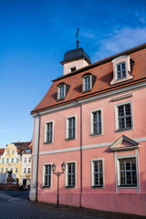 Obraz premium altstadt von wurzen mit rathaus, deutschland