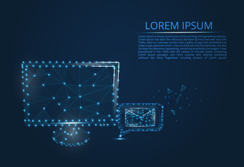 Abstract image of e-mail. Mail, Letter, email, other concept illustration space, universe