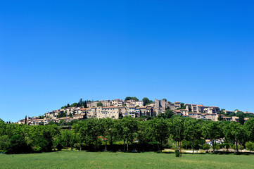 Small medieval French village of Vezenobres located in the Gard department
