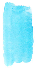 watercolor stain of blue paint