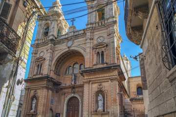 View to Parish Church of Stella Maris in Sliema, Malta