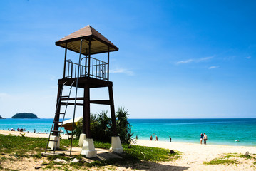 lifeguard house watching people for safty