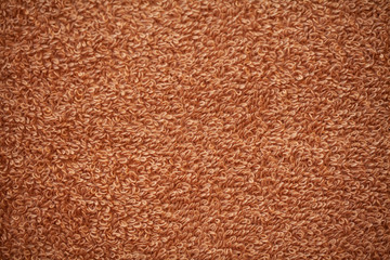 Brown terry natural cotton towel background texture