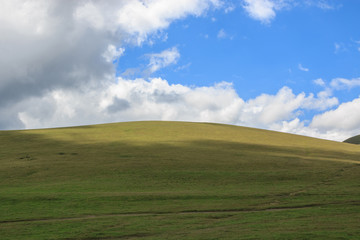 Panorama view of mountains scenes in national park Dombay
