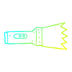cold gradient line drawing cartoon torch