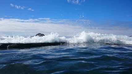 natural pool with rocks