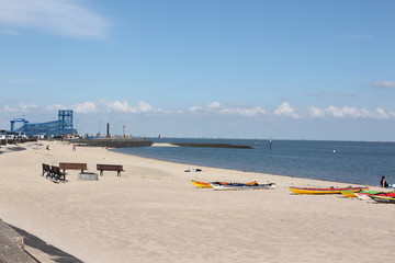 Blick auf den Strand von Wyk auf Föhr