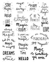 Big set of magic lettering phrases and words. Vector illustration - Vector - 274969757