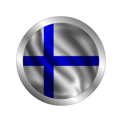 Obraz premium Waving Finland flag, the flag of Finland, vector illustration