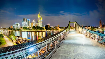 Skyline of Frankfurt with the river Main at night © Günter Albers