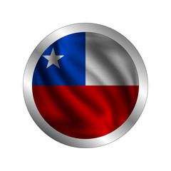 Fototapeta premium Waving Chile flag, the flag of Chile, vector illustration