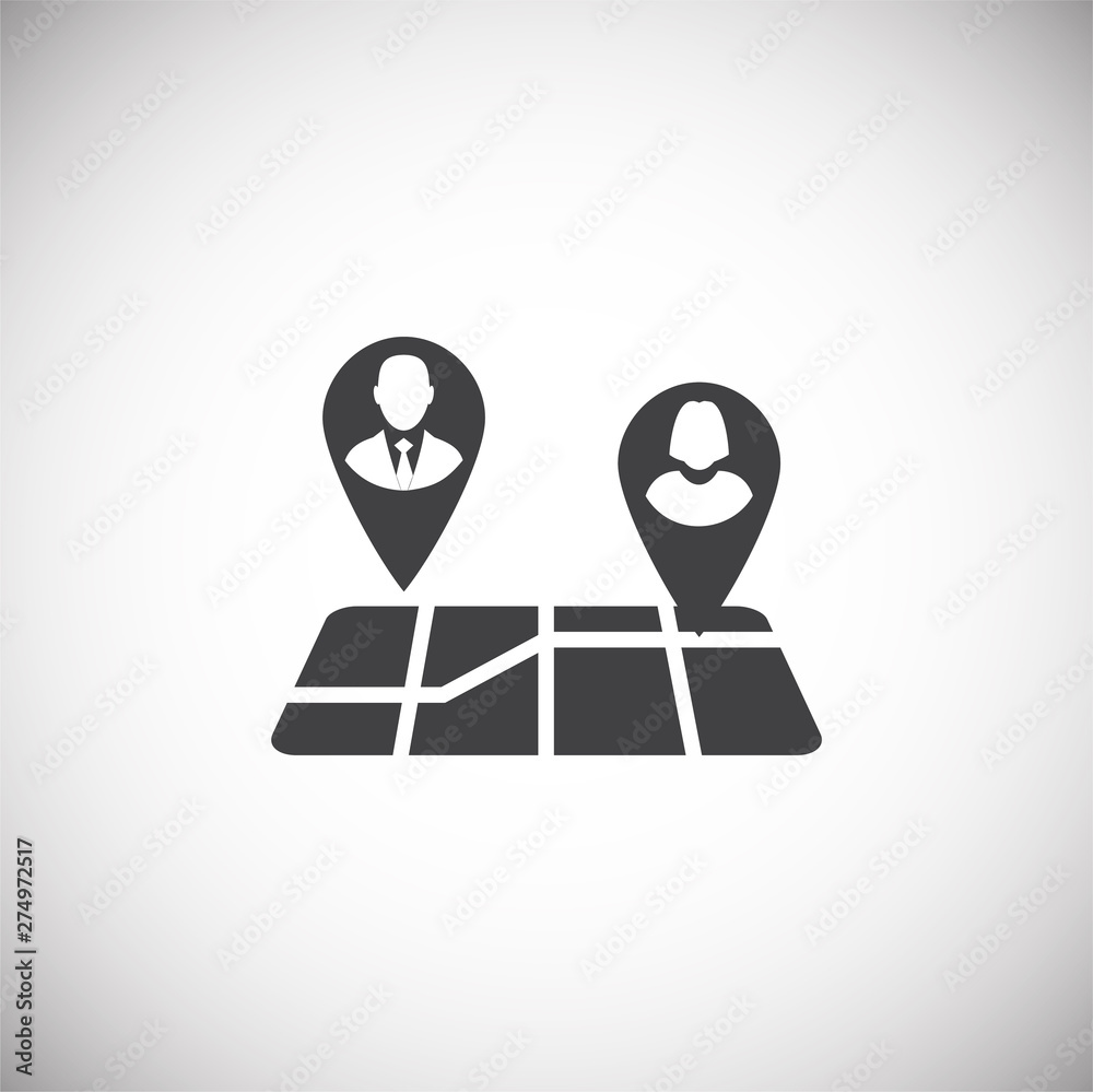 Poster geolocation related icon on background for graphic and web design. simple illustration. internet con
