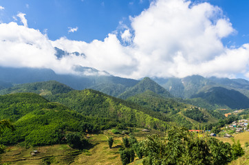 Naklejka na ściany i meble Amazing view on mountain in Vietnam