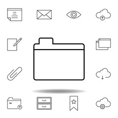 file folder outline icon. Detailed set of unigrid multimedia illustrations icons. Can be used for web, logo, mobile app, UI, UX